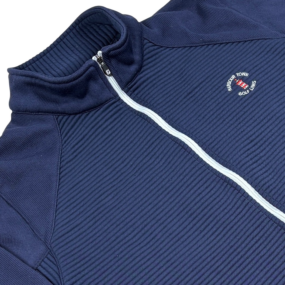 FootJoy Full Zip Jacket Mens Large Navy Blue Harbour Town Golf Athleisure
